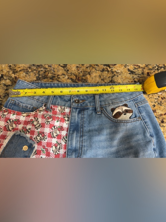 Thorn & Fable Raccoons & Cherries Gingham Shorts - Picture 11 of 12